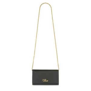 끌로에 여성 블랙 CHLO  ICONIC 체인 지갑 25AP559O37_001