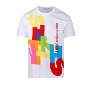 꼼데가르송 탑 FPT004 2 WHITE PRINT