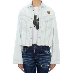 겐조 여성 타이거 패치 크롭 데님 자켓 FC52DV2316FA