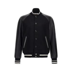 25 FW 로베르토 카발리 콘트라스트 패널 봄버 재킷 TRP465WH001 TP443627064