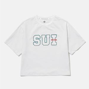[데상트]데상트 SUI 팀 여성 크롭 티셔츠 SP222ITS53WHT0 티셔츠