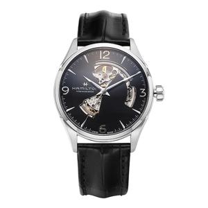 해밀턴 H32705731 재즈마스터 오픈하트 남성 가죽시계