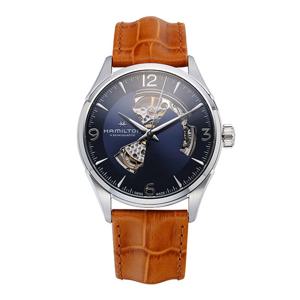 [해밀턴] H32705541 재즈마스터 오픈하트 남성 가죽시계
