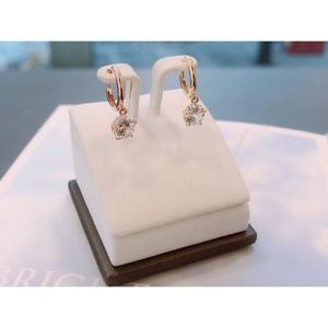 미니골드 14K 베이직 볼륨큐빅 링귀걸이 ECPM4142