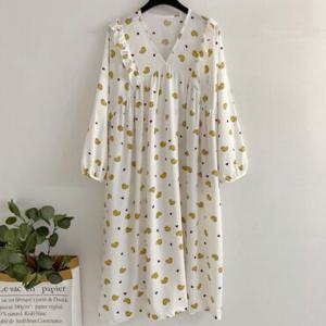 헤이븐 / 허니잠 지지미 프릴 홈웨어 롱 원피스(4color)