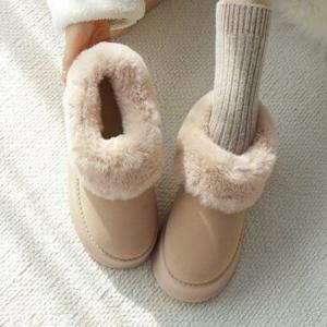 [빠른출발/단독진행] 바닐라슈 밀크티 퍼밍 털안감 숏 어그부츠 4cm