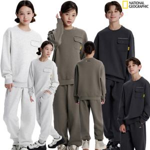 [백화점]내셔널지오그래픽키즈 맨투맨 상하 세트 기모 K254UPB010