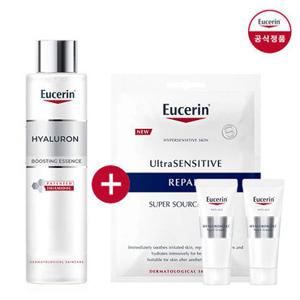 유세린 하이알루론 부스팅 에센스 100ml (증)3X 나이트크림 미니 7ml 2개+수르스 마스크 1매