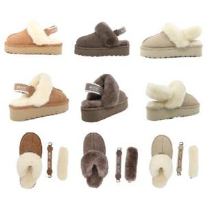 호주 어그슬리퍼 여성 겨울 양털 퍼 탈부착 플랫폼 밴딩 슬리퍼