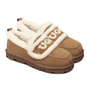 호주 어그슬리퍼 여성 겨울 사무실 천연 양털 시어링 로퍼 신발 드림메리노