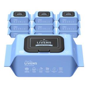 [비밀특가]리벤스 대용량 아기물티슈 퓨어워터 엠보싱 캡형 100매x10팩