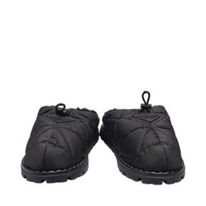 (명품) 프라다 블랙 나일론 퀼팅 삼각 로고 드로우스트