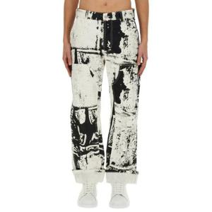 알렉산더 맥퀸 스트레이트 팬츠 781778 QYAAZ9080 WHITE