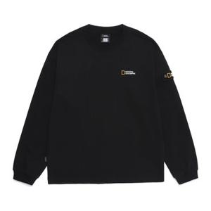 N253UTS901 세미오버핏 롱 슬리브 티셔츠 BLACK