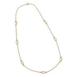 25 FW 게스 뱀부 다이아몬드 장식 체인 네크리스 JUBN05166JW TP442630889