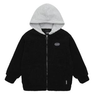 [에꼴리에]여아 후드 배색 양털 점퍼 21D0152_BK