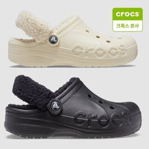 [백화점][크록스 본사]공용 털신 바야 라인드 퍼즈스트랩 206633 2종 택1