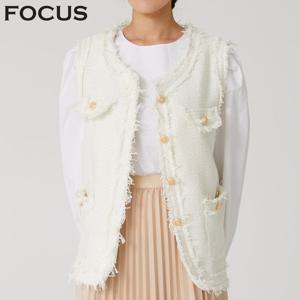 [포커스]포켓수술트위드조끼(FS2A7VT0054)