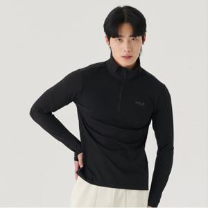 [휠라] 정상* 69,000원 스트레치 떰홀 하프집업 티셔츠(FS2RLG1202M_BLK)