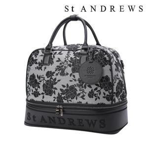 [세인트앤드류스] (821D1BB101BK) 여성 엠보 로고 플라워 자카드