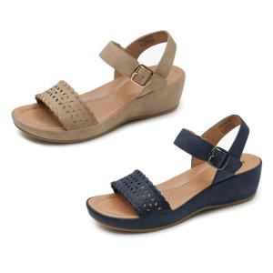 [베어파우(슈즈)]LAURIE 여성 키높이 쿠션 샌들 2종택1 K2265PB-W 5CM