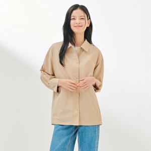 [체이스컬트][본사]여성 오픈카라 자켓형 7부 셔츠-DARG5465B0X