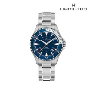 [해밀턴]H82345141 카키 네이비 스쿠버 오토 40mm 블루 다이얼 메탈 남성 시계