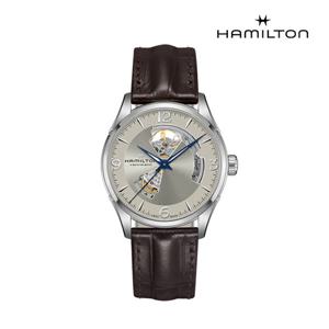 [해밀턴]H32705521 재즈마스터 오픈하트 오토 42mm 샴페인 다이얼 브라운 가죽 남성시계
