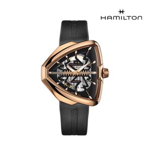 [해밀턴]H24525331 벤츄라 엘비스80 스켈레톤 42.5mm x 44.6mm 블랙 러버 남성시계