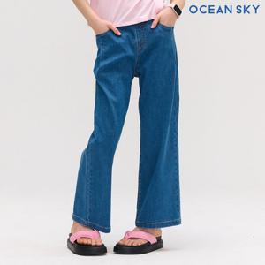 [오션스카이] [썸머팬츠]여아 주름 와이드 데님 팬츠-DBJG2361C0N