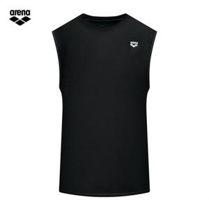 아레나 퍼시픽 레저 A4BM1PR01 BLK (주머니백 증정) 남성 슬리브리스 래쉬가드 수영복