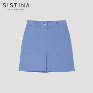 [SISTINA] 인기 베이직 코튼 하프 팬츠_AWWSPO21030_BL