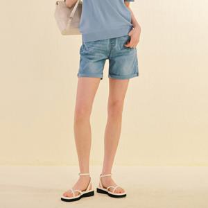 [체이스컬트][본사]여성 L톤 올밴딩 4부 롤업 데님 팬츠-DCRG267