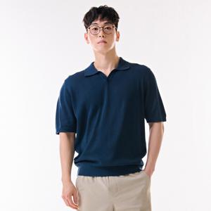 [체이스컬트][본사]남성 쿨터치 오픈 카라넥 반팔 스웨터-DBRK56