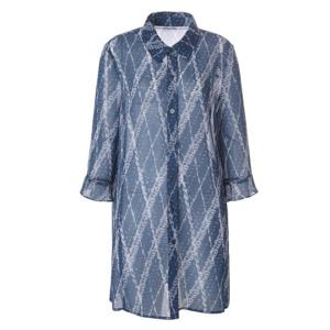 [벨리시앙]기하학 프린트 쉬폰 자켓 JK3216