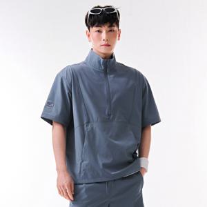 [체이스컬트][본사]남성 스트레치 하이넥 반팔 아노락-DBRK5822D