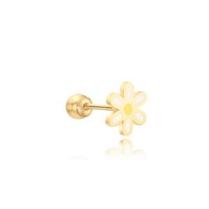 [GB] 화이트 플라워 14K GOLD 피어싱 LPFN4232G