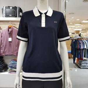 [루이까스텔]여성아이비리그투톤배색여름반팔니트/7LDSW401N