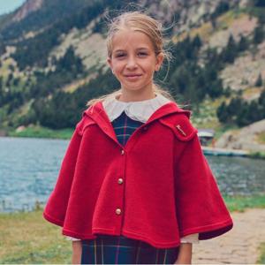 [헤지스 키즈]클로이 니트 케이프 (HSF13KC57M_RD)