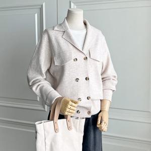 샵앤) 여성 카라 더블단추 간절기 가디건 DGB-WCD-3709-오트밀