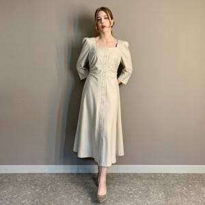 [파슨스] Square Neck Back Strap Dress  [PW2R2OP05]