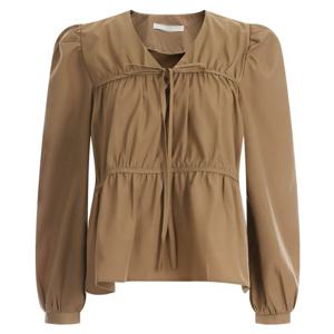 샵앤) 여성 데일리 러플 퍼프 블라우스 EAN-WBL-12088-브라운