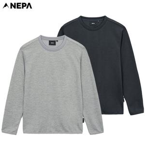[네파][티셔츠 맨투맨](7K55366) 남성 가을겨울 멜란지 긴팔 라운드 티셔츠