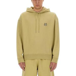 메종키츠네 남성 베이지 FOX HEAD 후드 LM00705KM0001_P357