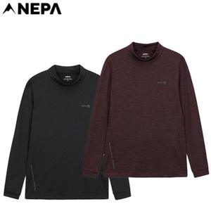 [네파][티셔츠 긴팔티셔츠](7K65304)_여성 가을겨울 까르비코 멜란지 하이넥 긴팔티셔츠