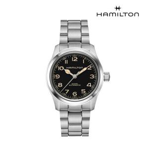 [해밀턴]카키 필드 머피 38mm 블랙 다이얼 브레이슬릿 손목시계 H70405130