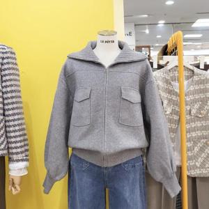 르피타 DP01 벌룬소매 니트 집업 자켓 L244UKTA05