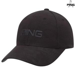 [핑골프][양말증정]남성 패턴 자가드 볼캡 111D3CP281_BK