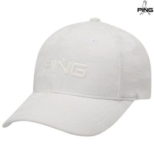 [핑골프][양말증정]남성 패턴 자가드 볼캡 111D3CP281_WH