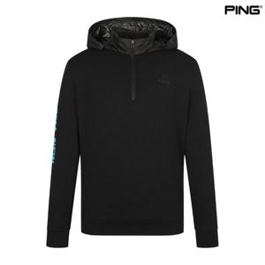 [핑골프](양말증정2개) 남성 기능성 히든 후드 긴팔 티셔츠 (111D3TR281_BK)